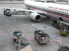 Beladen des Flugzeugs